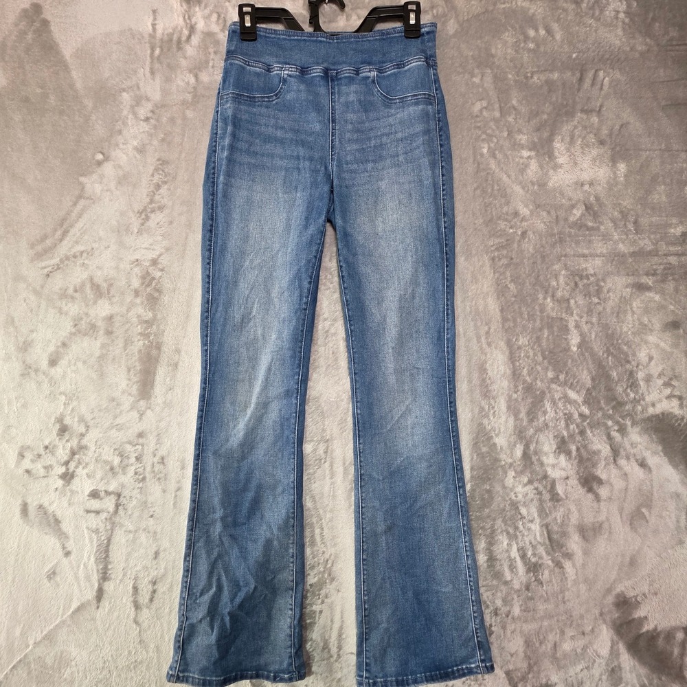 American Eagle Luxe Stretch Flare Jeans Medium Wash High Rise Pull On Small